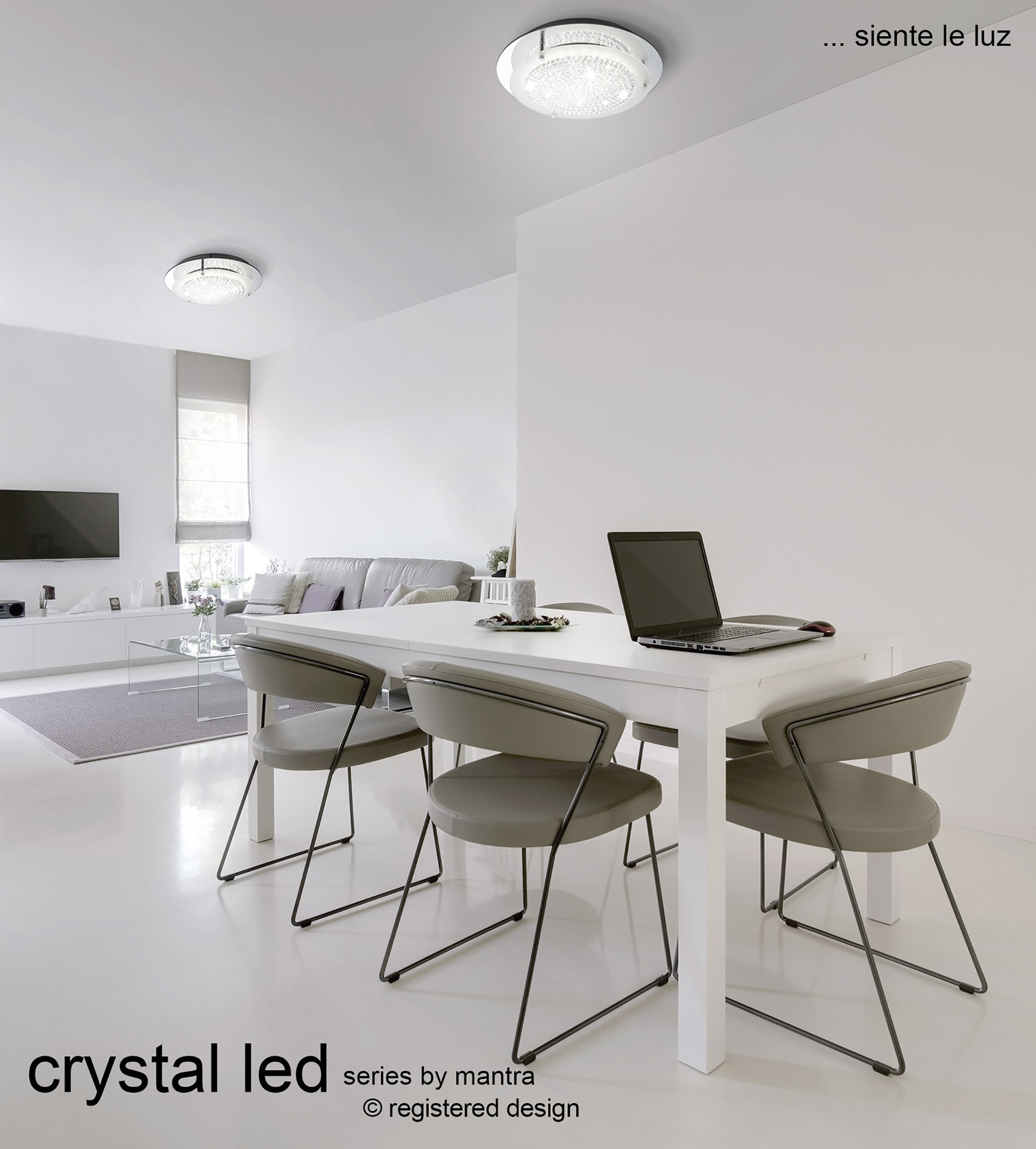 Cristal LED Crystal Ceiling Lights Mantra Flush Crystal Fittings